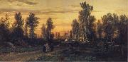 Ivan Shishkin Eventide Sweden oil painting artist